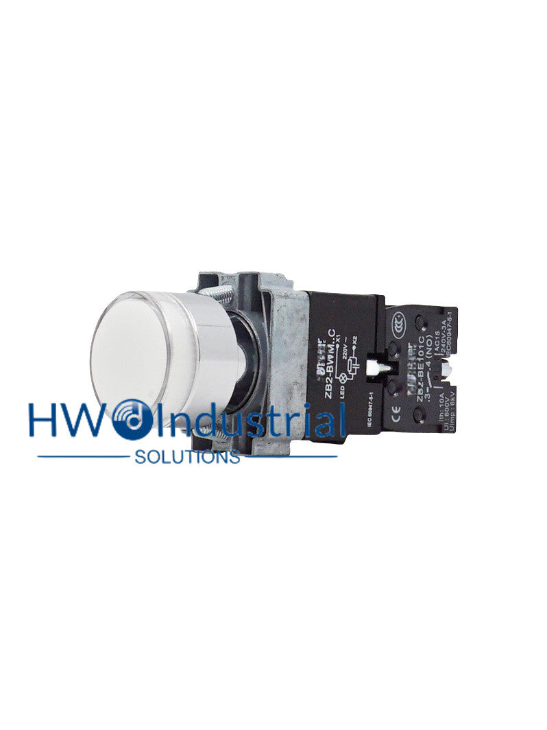 1PC LED Light Self Reset Button Switch XB2BW31M1C XB2-BW31M1C White 1NO 220V