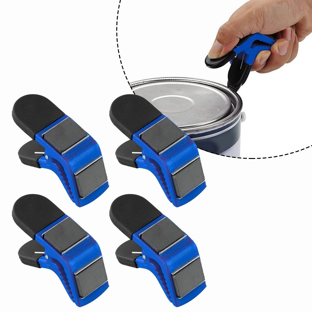 Set of 4 Magnetic Clips for Paint Brush Management in For Home and Workshop