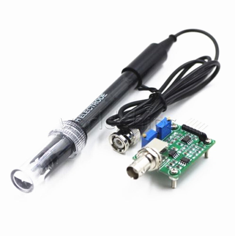 PH Electrode Probe BNC +Liquid PH0-14 Value Detect Sensor Module for Arduino