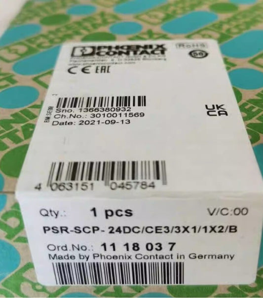 1pcs PHOENIX CONTACT 1118037 Module PSR-SCP -24DC/CE3/3X1/1X2/B