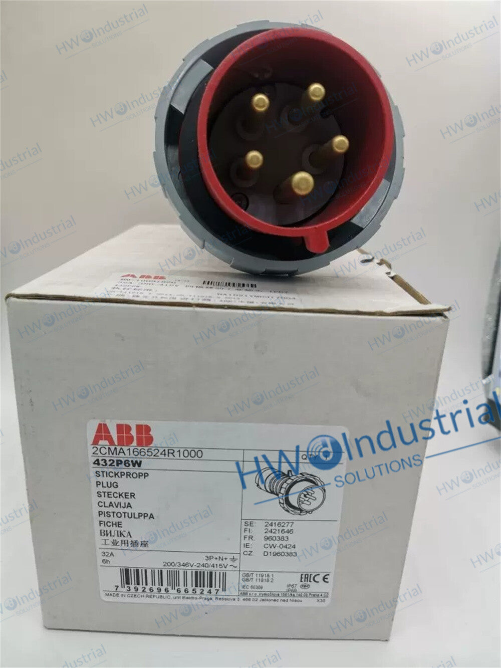 1/Piece ABB 10091826 Industrial Plug Connector Socket 432P6W 32A 346-415V