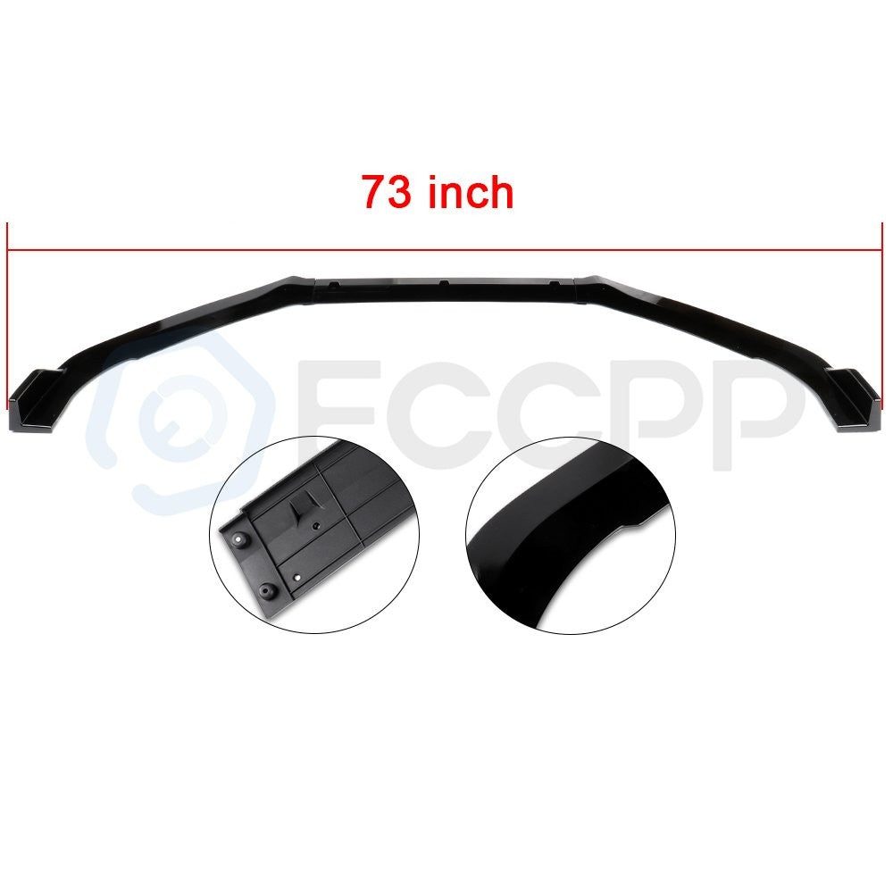 For Honda Accord 2018 2019 Glossy Black 3PCS Front Bumper Cover Trim Spoiler Lip