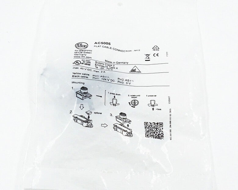 1pcs For IFM AC5005 FLAT CABLE CONNECTOR - M12