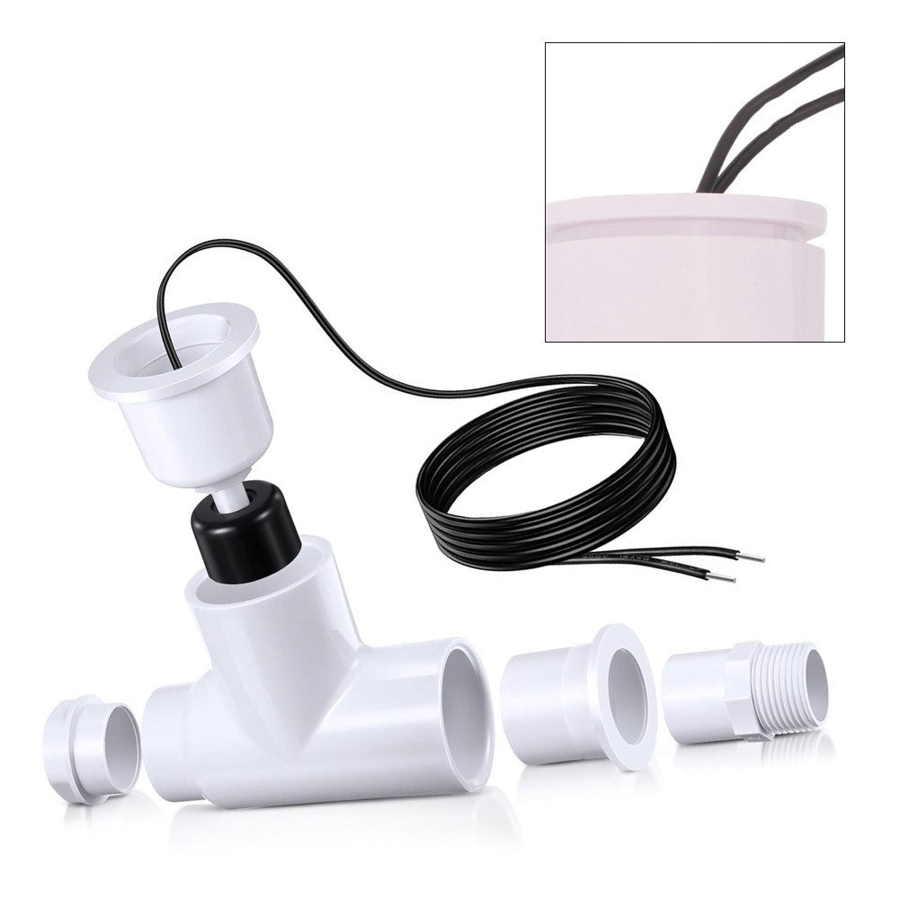 Float Switch for HVAC Drain Lines Water Level Sensor for Air Conditioning Units