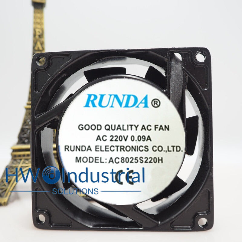 RUNDA AC8025S220H AC8025S220H 220V 0.09A 8cm 8025 Cabinet Axial Flow Cooling Fan