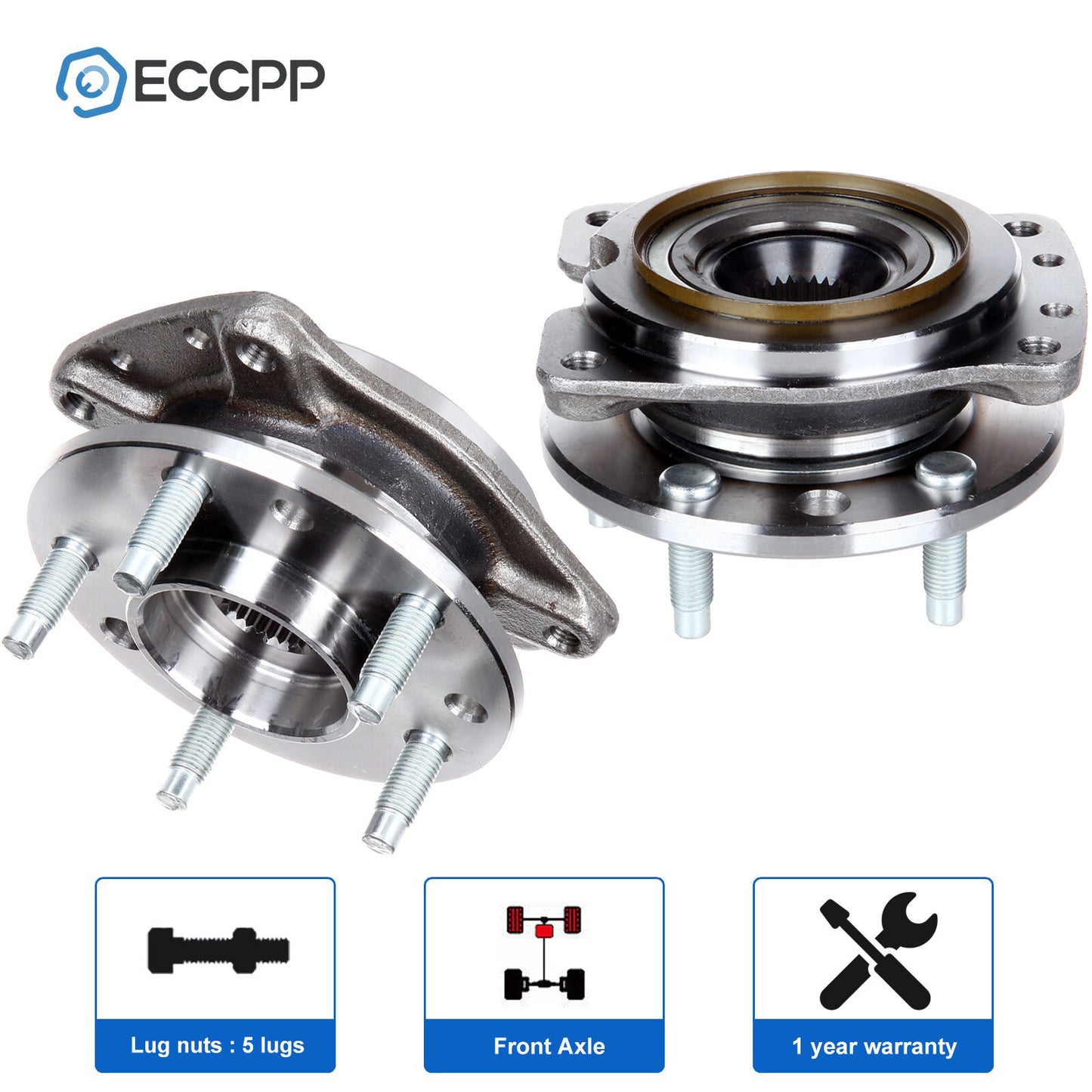 2P Wheel Hub Bearings Front FWD For Chevy Lumina 1990-2001 Buick Regal 1988-1996