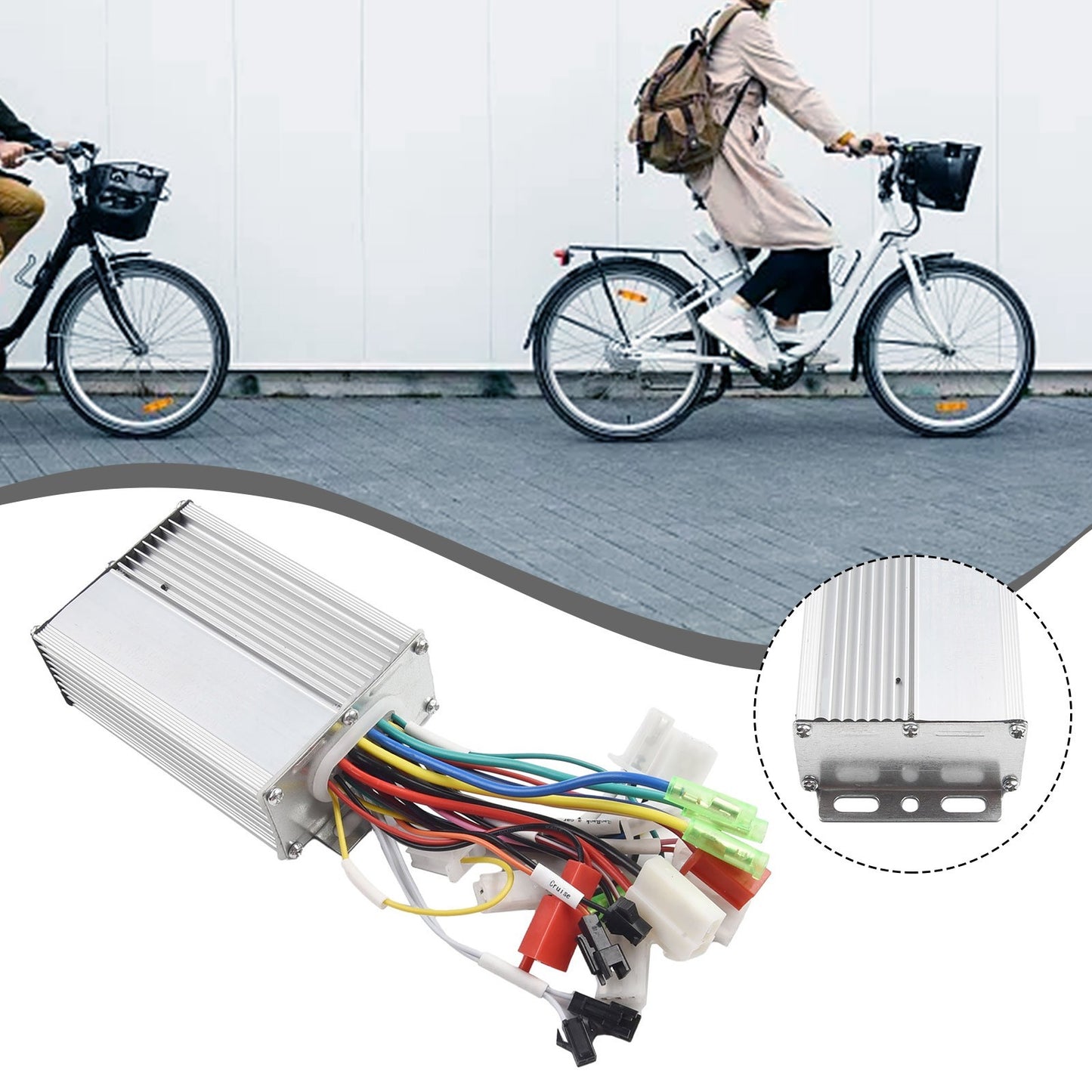 36V 48V 350W Ebike Motor Brushed Controller Box For Electric Bicycle Scooter