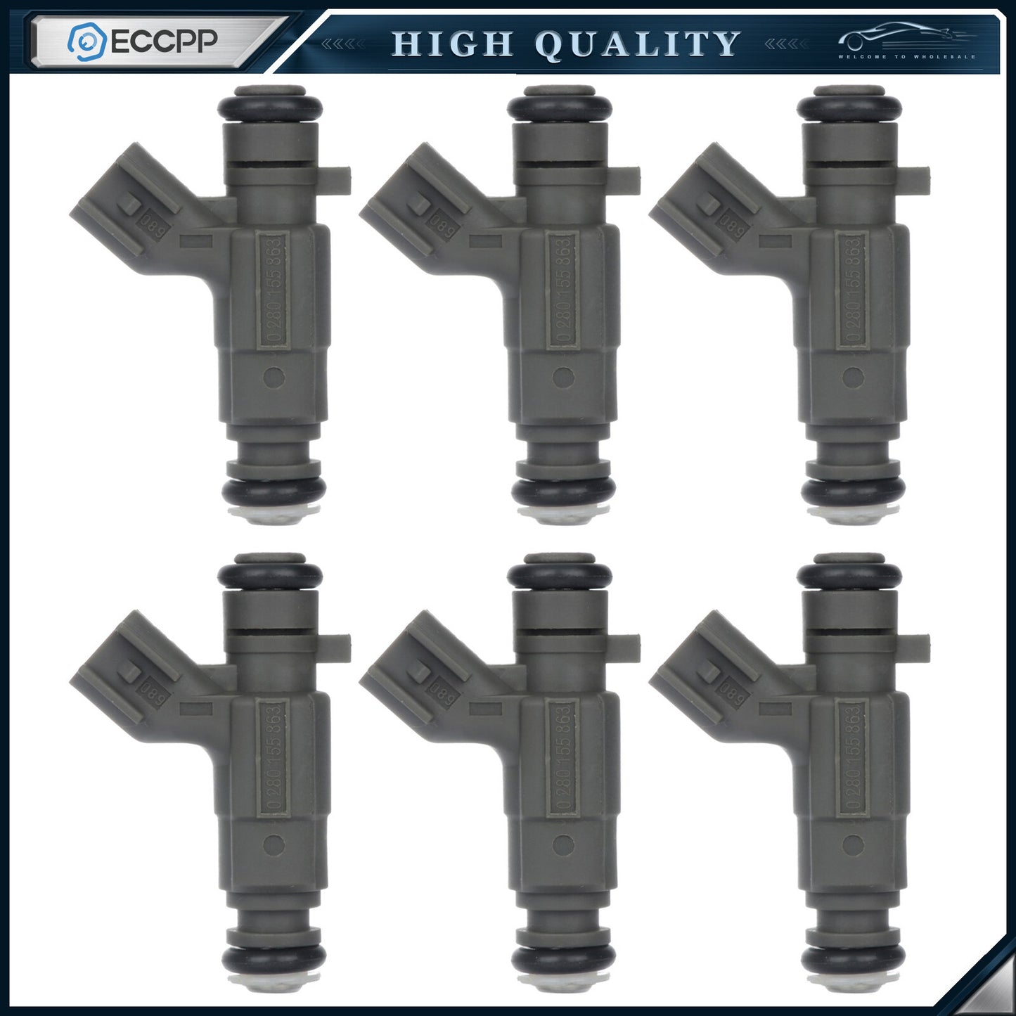 For 2000-2003 Lincoln LS 2000-2008 Jaguar S-Type 3.0L 6Pcs Fuel Injectors