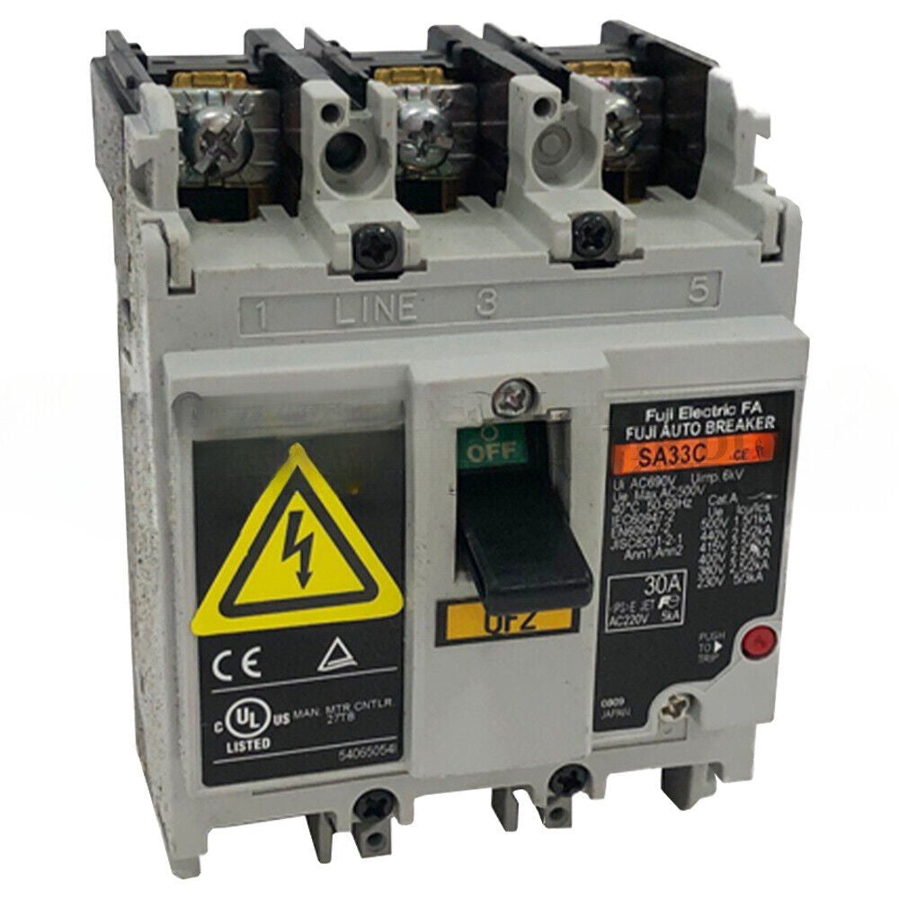 Fuji SA33C Auto Circuit Breaker 3 Pole 30A