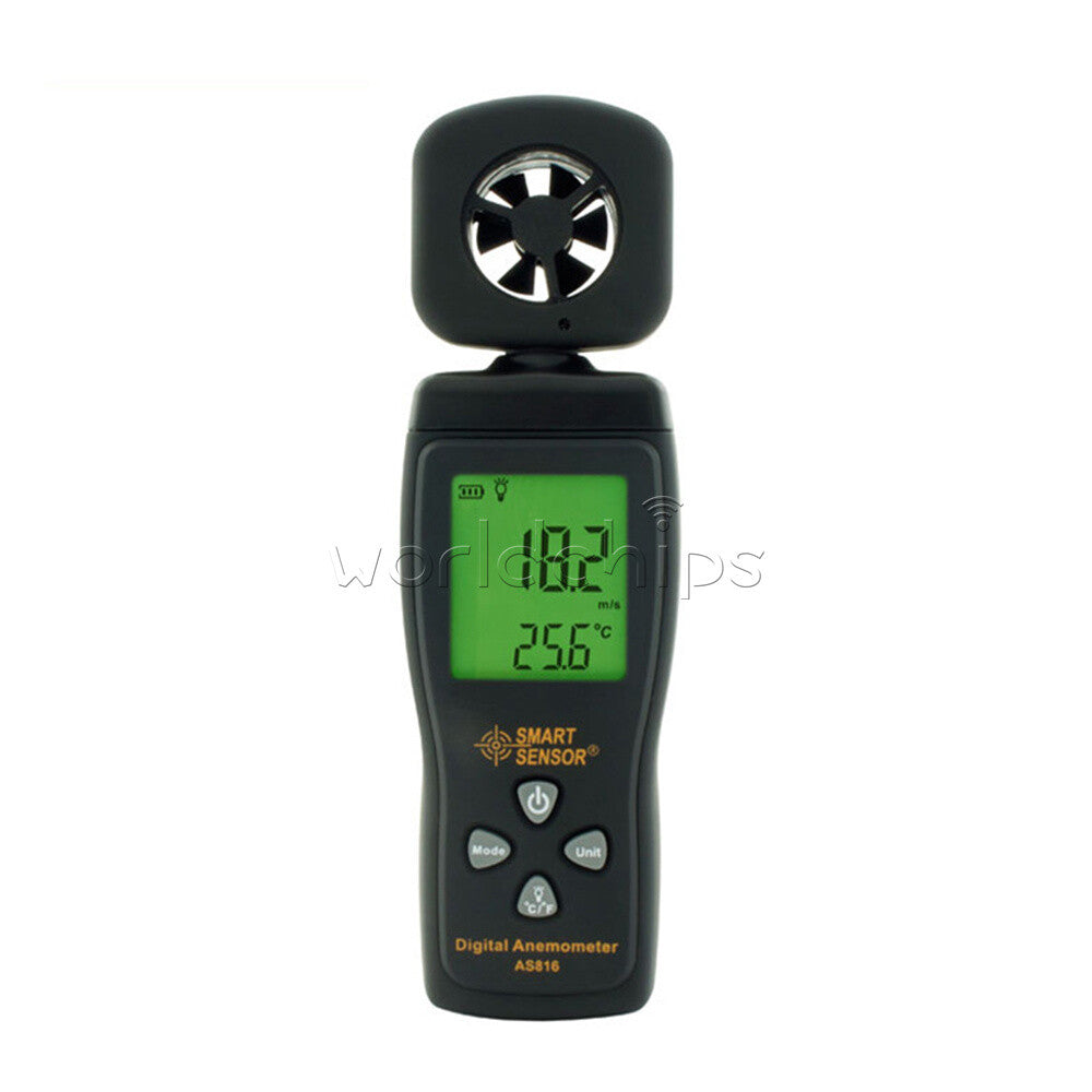 AS816 Anemograph Air Flow Meter Anemometer Handheld Digital Wind Speed Measure