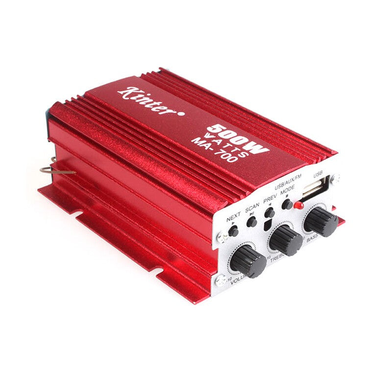 Kinter MA700 Mini 12V HiFi DITIGAL Car Amplifier USB Card Reader Radio Amplifier