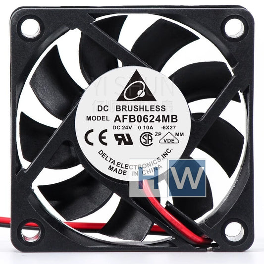 1PC Delta AFB0624MB 60*15mm 24V 0.10A 6cm Chassis Cooling Fan 2-wire