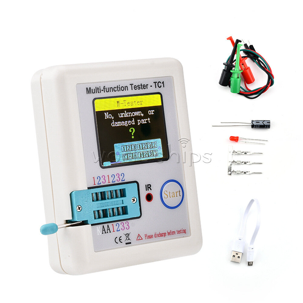 Transistor Tester TFT Diode Triode Capacitance Meter LCR-TC1 NPN ESR PNP MOSFET