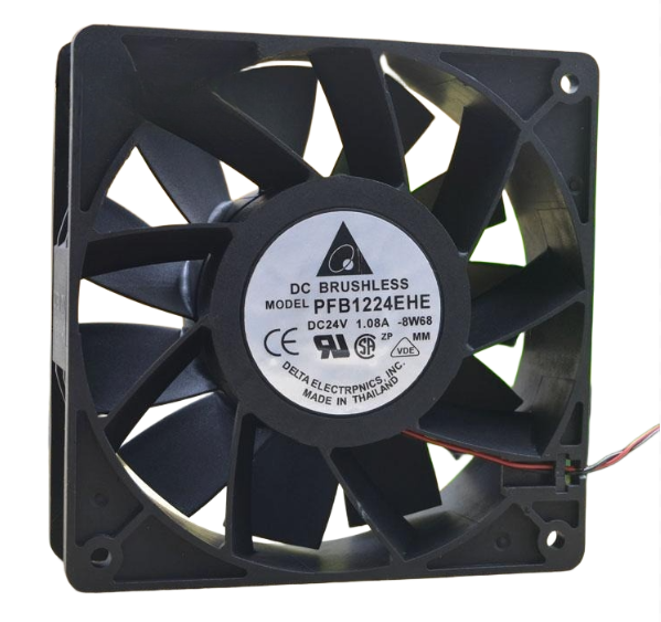 1PC Delta PFB1224EHE 12CM 12038 24V 1.08A 2-pin Windy Inverter Cooling Fan