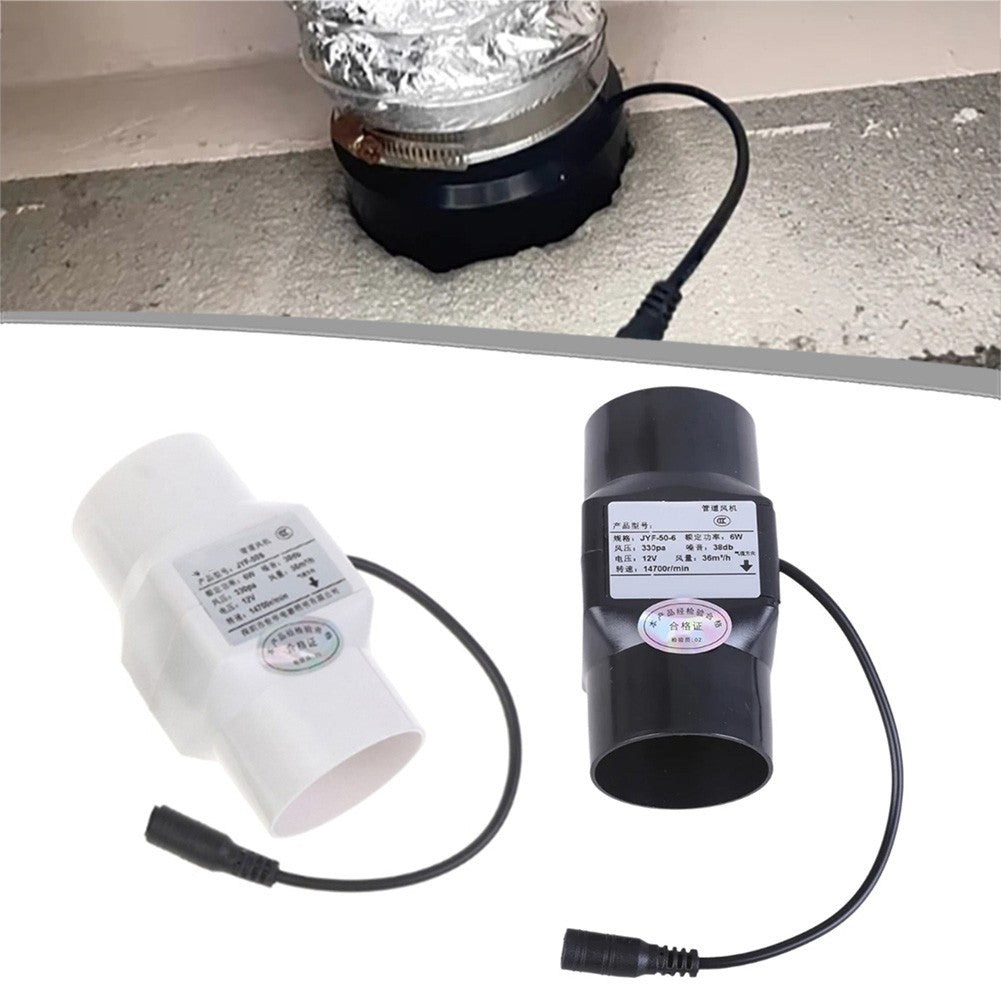 Duct Fan 12V Inline Exhaust Fan 6W 50mm Quiet Air Blower for Home and Office