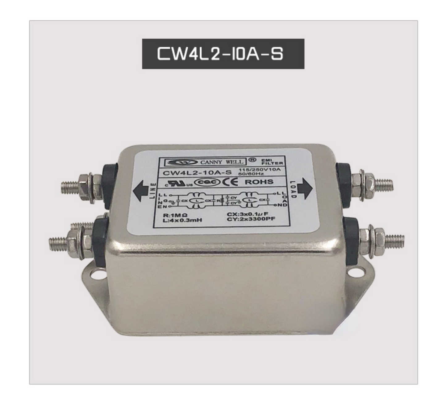 2pcs EMI Filter for CANNYWELL CW4L2-10A-S Double Pole Filter 220V
