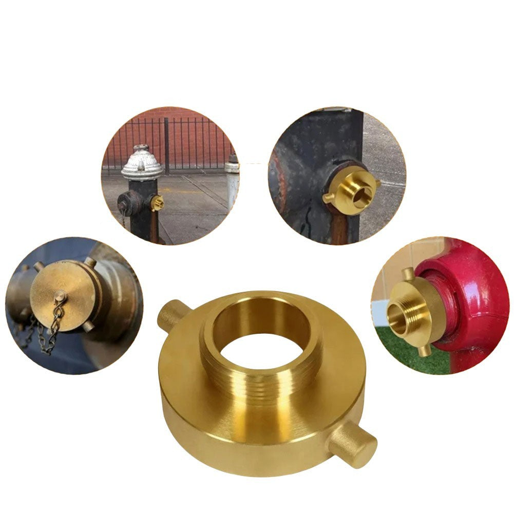 Fire Hydrant Hose Adapter Brass 212 NST Female x 2 NPT Male with Pin Lugs