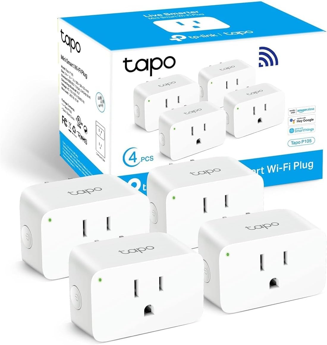 Smart Plug Mini 15A, Smart Home Wi-Fi Plug, Super Easy Setup, Compatible with Al