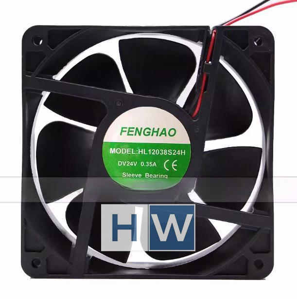 1PC FENGHAO HL12038S24H  2-wire  12038 DC24V 0.35A Inverter Cooling Fan