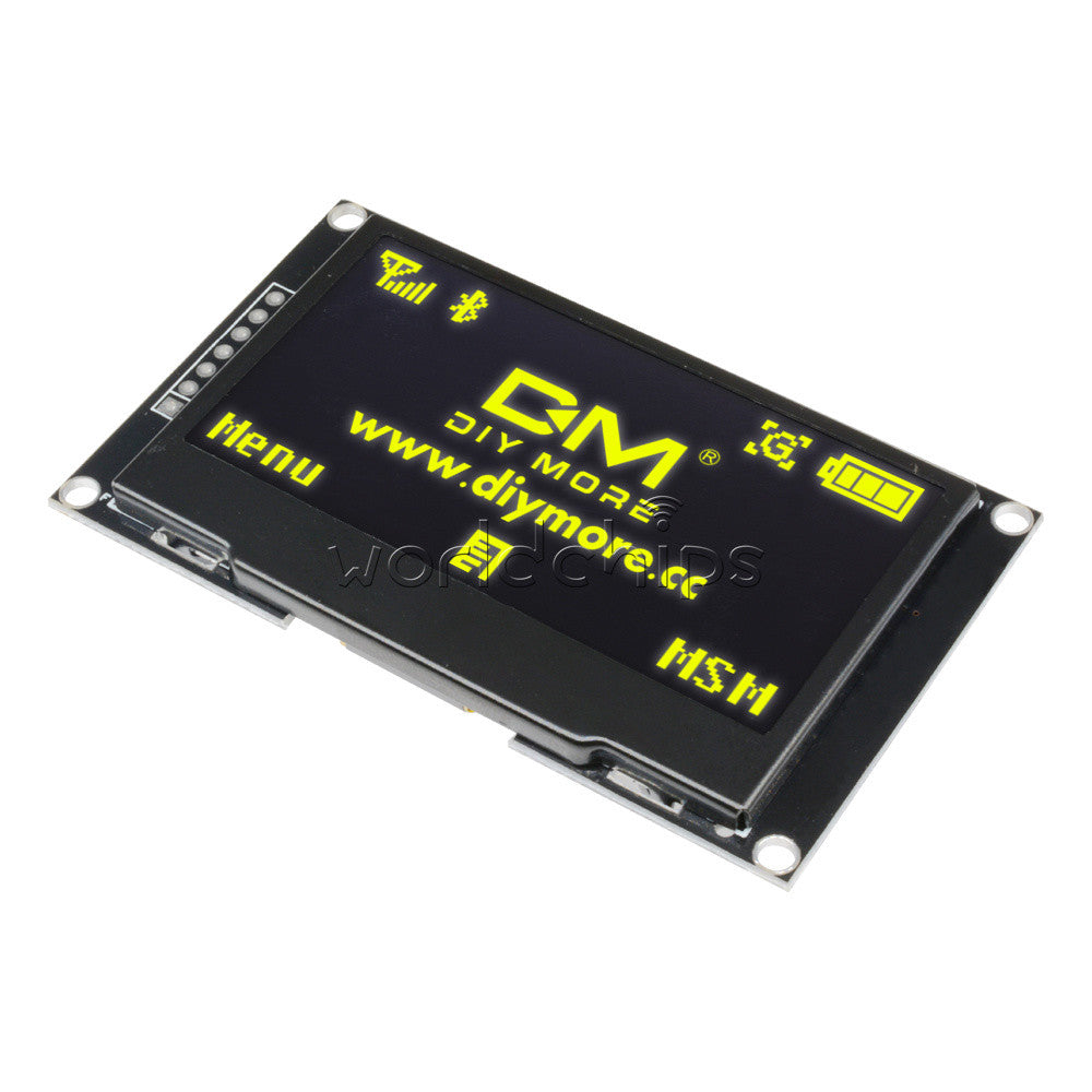 2.42" Yellow 128X64 OLED LCD Display 12864 I2C SPI Serial Module for Arduino