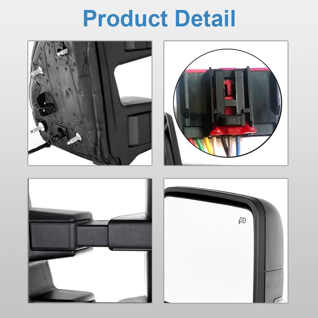 Right Side Power Heated Smoke Signal Tow Mirror For 08-16 Ford F250-F550