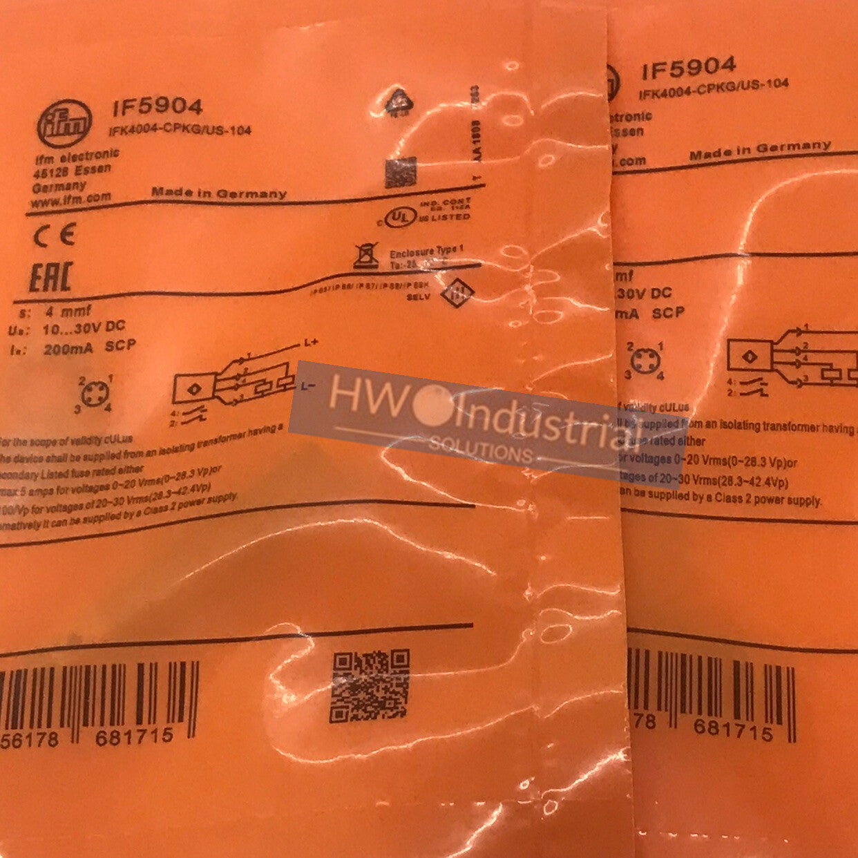 1PC IF5904 IFM Inductive Proximity Switch Sensor