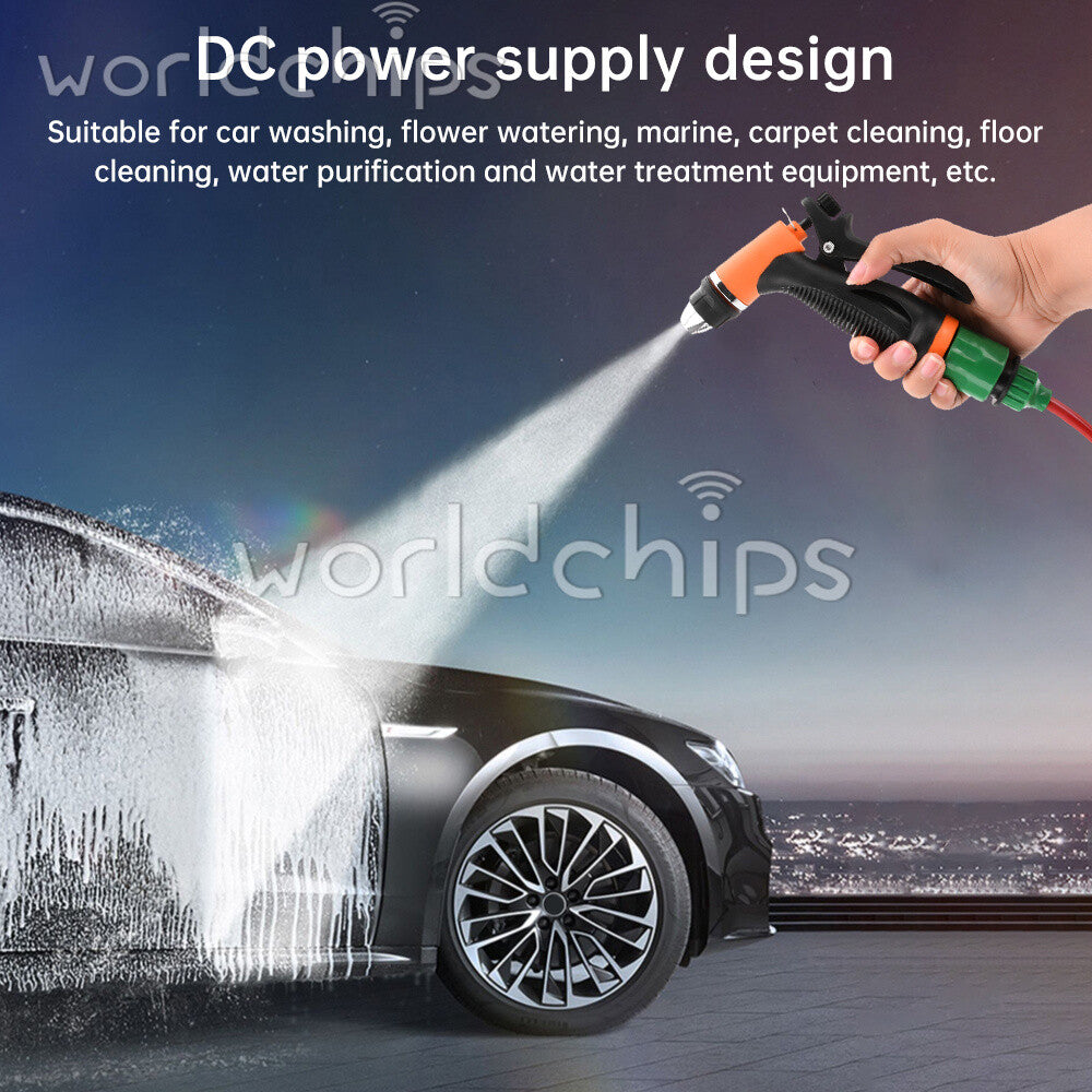 DC12V Self-Priming Portable High Pressure Car Washer Water Pump Kit Adjustable