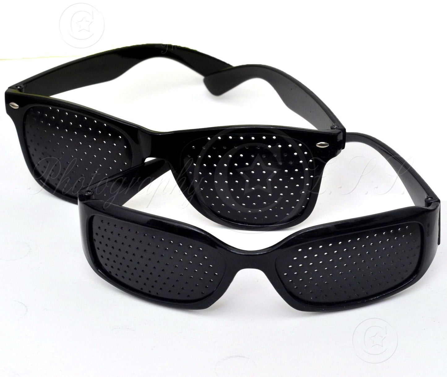 2x Vision Correction Eyesight Improve Exercise Eyewear Pin-hole Frame Glasses