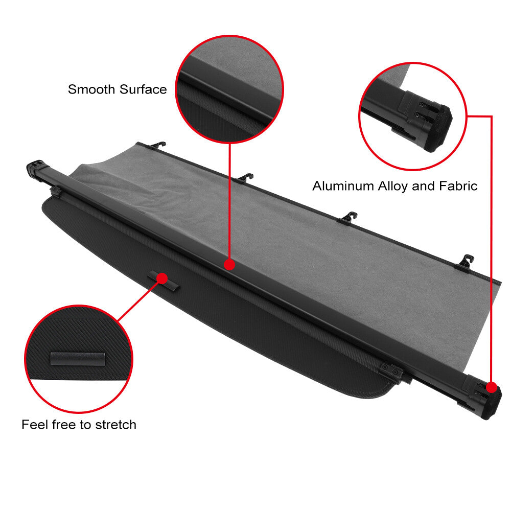 ECCPP Retractable Rear Trunk Cargo Cover Shield Shade For 2002-2006 Honda CR-V