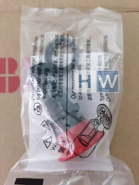 1PC  ABB CE4T-10R-01 Emergency Stop Button Red Mushroom Head Rotation Reset