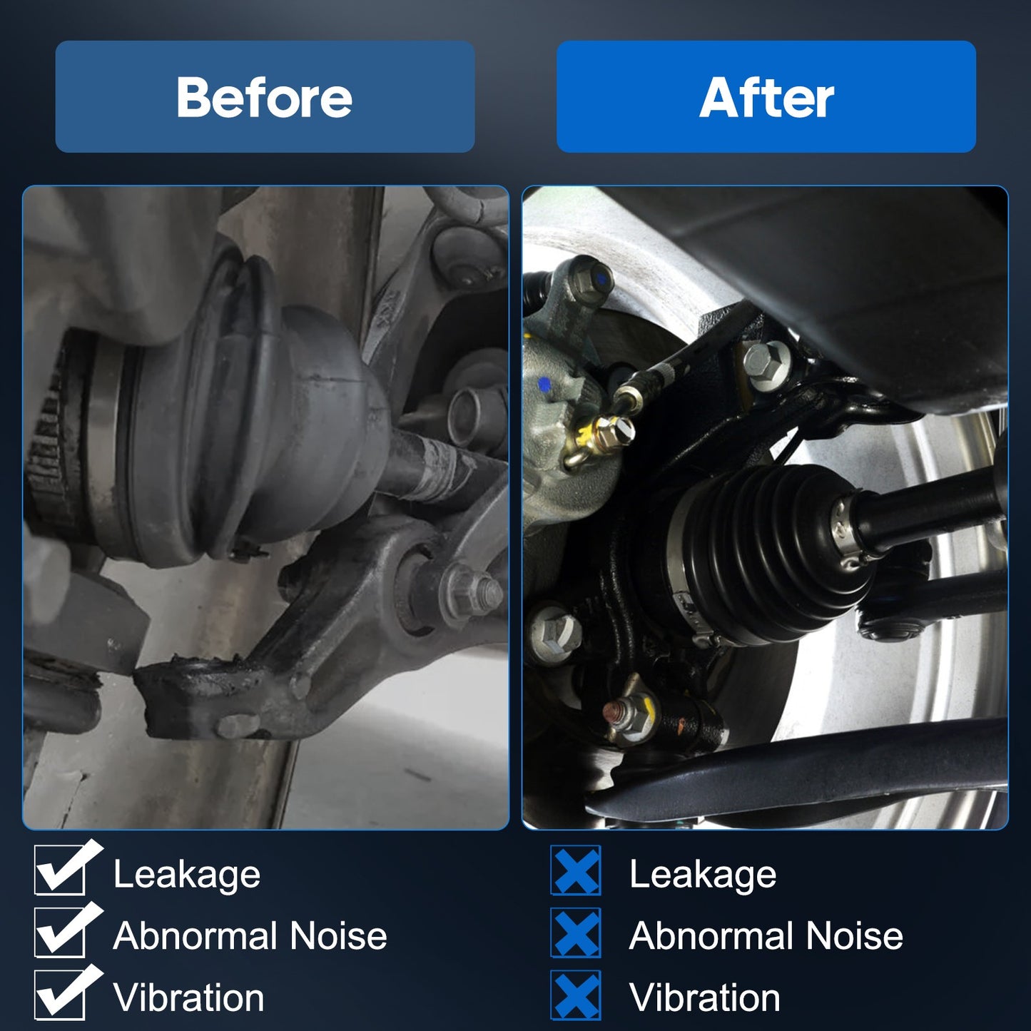 ECCPP CV Joint Axle Fits Polaris Ranger 800 2010-2017 Rear Right Side