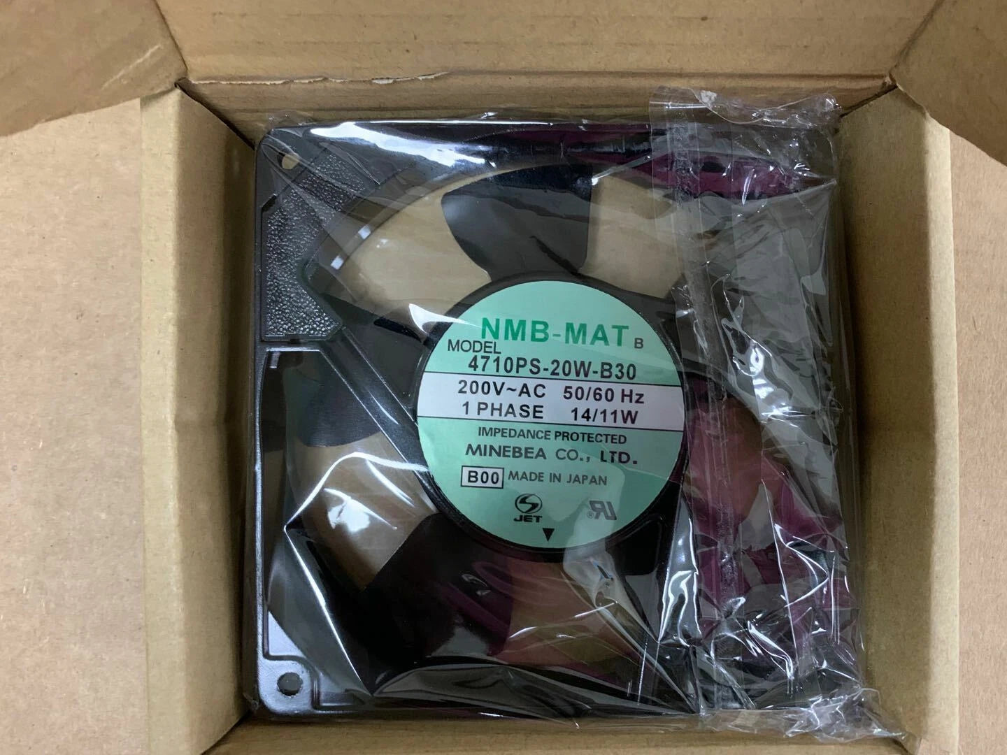 Cooling Fan 4710PS-20W-B30 for NMB-BAT 200V 14/11W 120*120*25mm 2700 rpm 1pc
