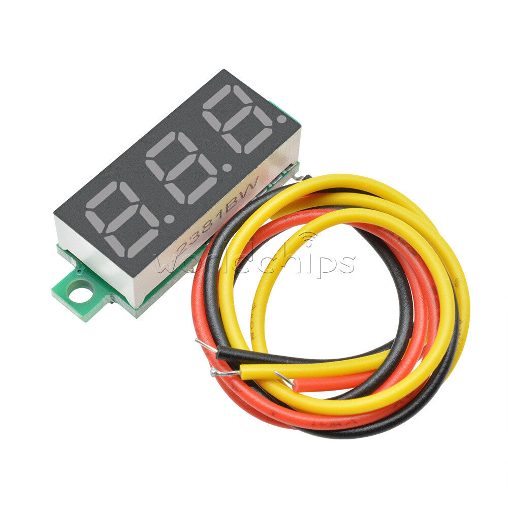 10PCS Mini DC 0-100V 0.28" 3-Digit Voltmeter LED Voltage Panel Meter 3 Wire