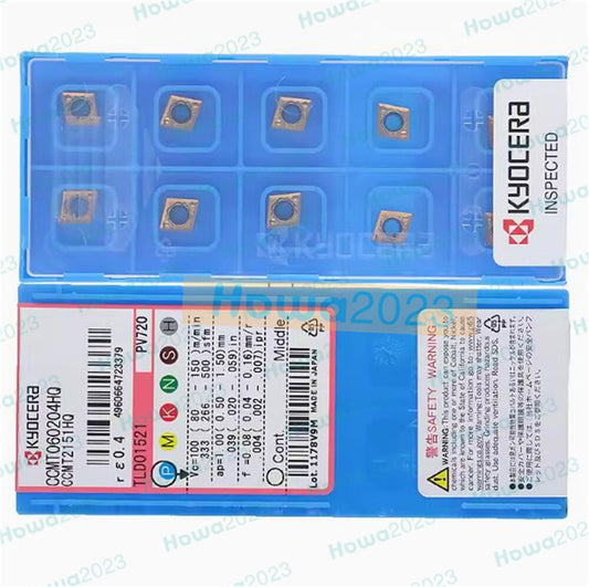 10Pcs/BOX Kyocera CCMT060204-HQ CCMT060204HQ PV720 CCMT2151HQ Carbide Blade