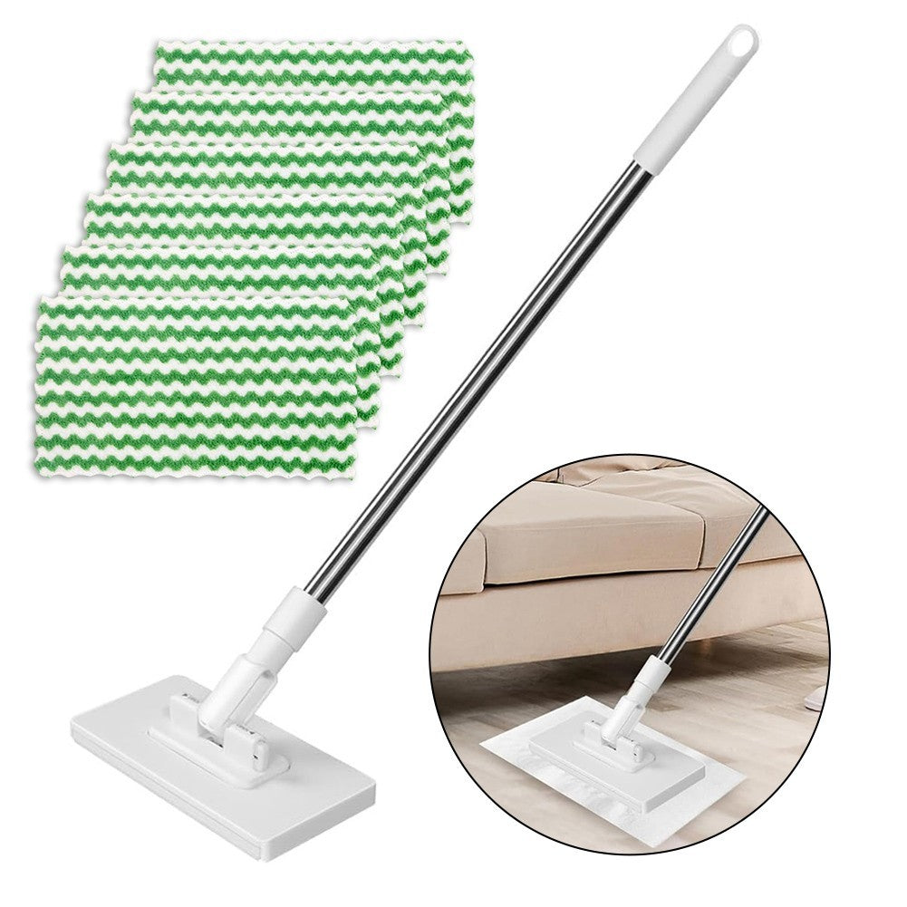 Reusable Dust Mop with Locking Head and 39 Inch Long Handle for Floors