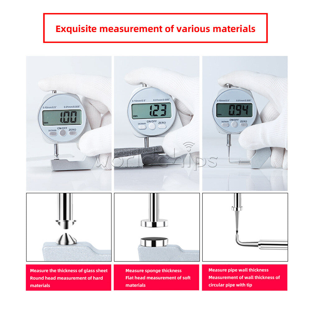 Electronic Digital LCD Micrometer Percent Thickness Measuring Tool 10mm / 20mm