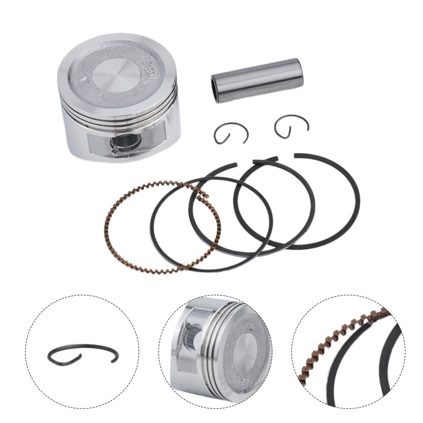 Engine Rebuild Piston Kit with Connecting Rod and Gasket Set for GX200