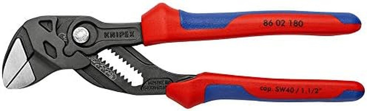 7.25-Inch Pliers Wrench, Comfort Grip, Adjustable Jaw, Forged Steel