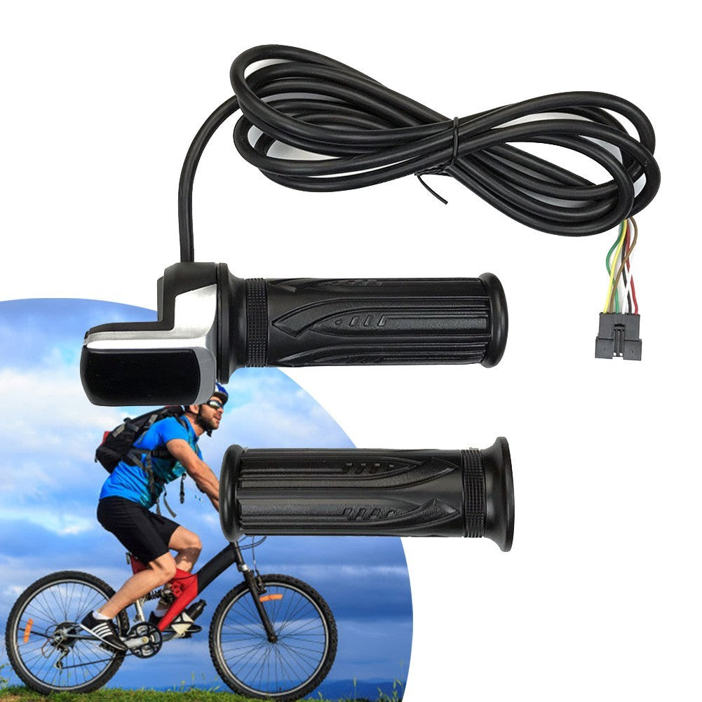 Throttle Handle Handlebar Grip Biking Outdoor 6 Wire ABS+Rubber About 300g