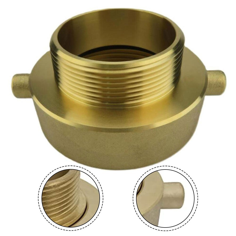 Fire Hydrant Hose Adapter Brass 212 NST Female x 2 NPT Male with Pin Lugs