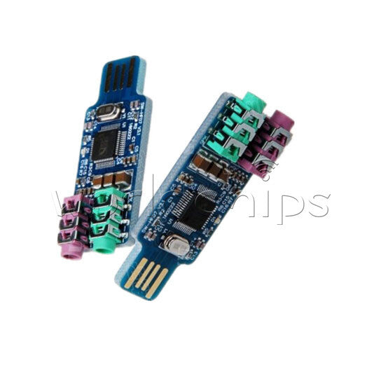 10PCS CM108 USB Drive Free Sound Card Laptop Computer External Sound Card Module