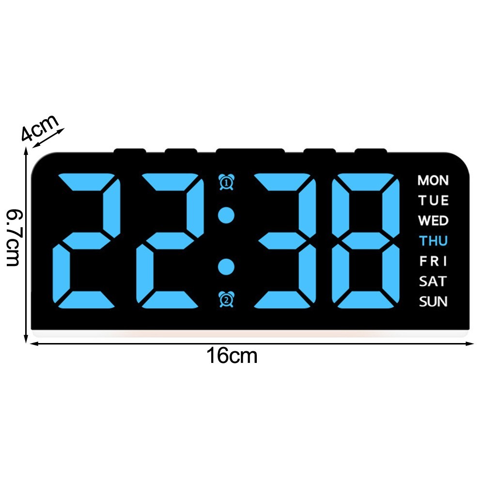 Digital Clock Snooze Clock Adjustable Brightness Levels Bedroom Or Office Use