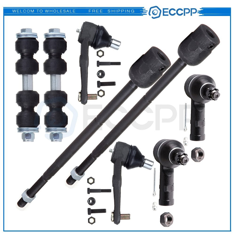 8set Front Sway Bars Ball Joints Tie Rods Fits 97-99 Ford Escort Mercury Tracer