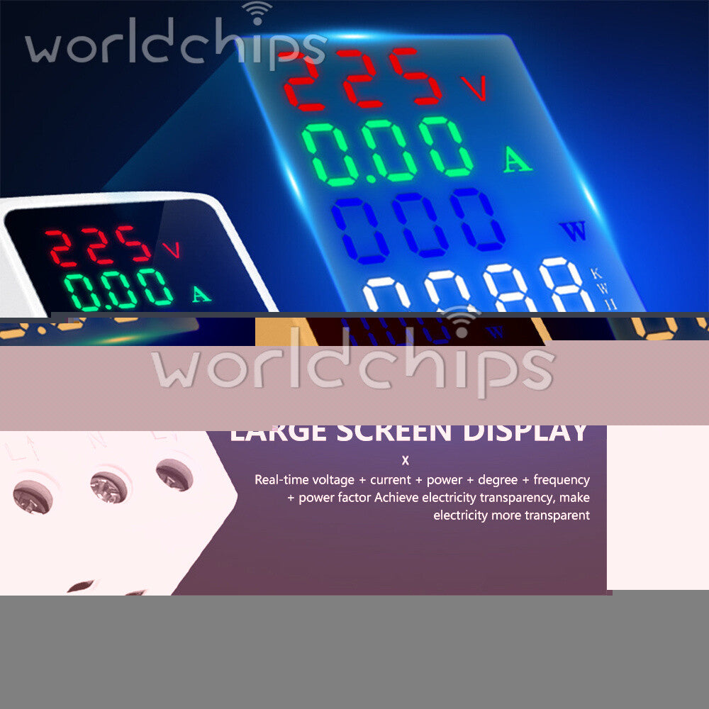 4IN1 Din Rail AC110V 220V 100A Voltage Current KWH Electric Energy Monitor Meter