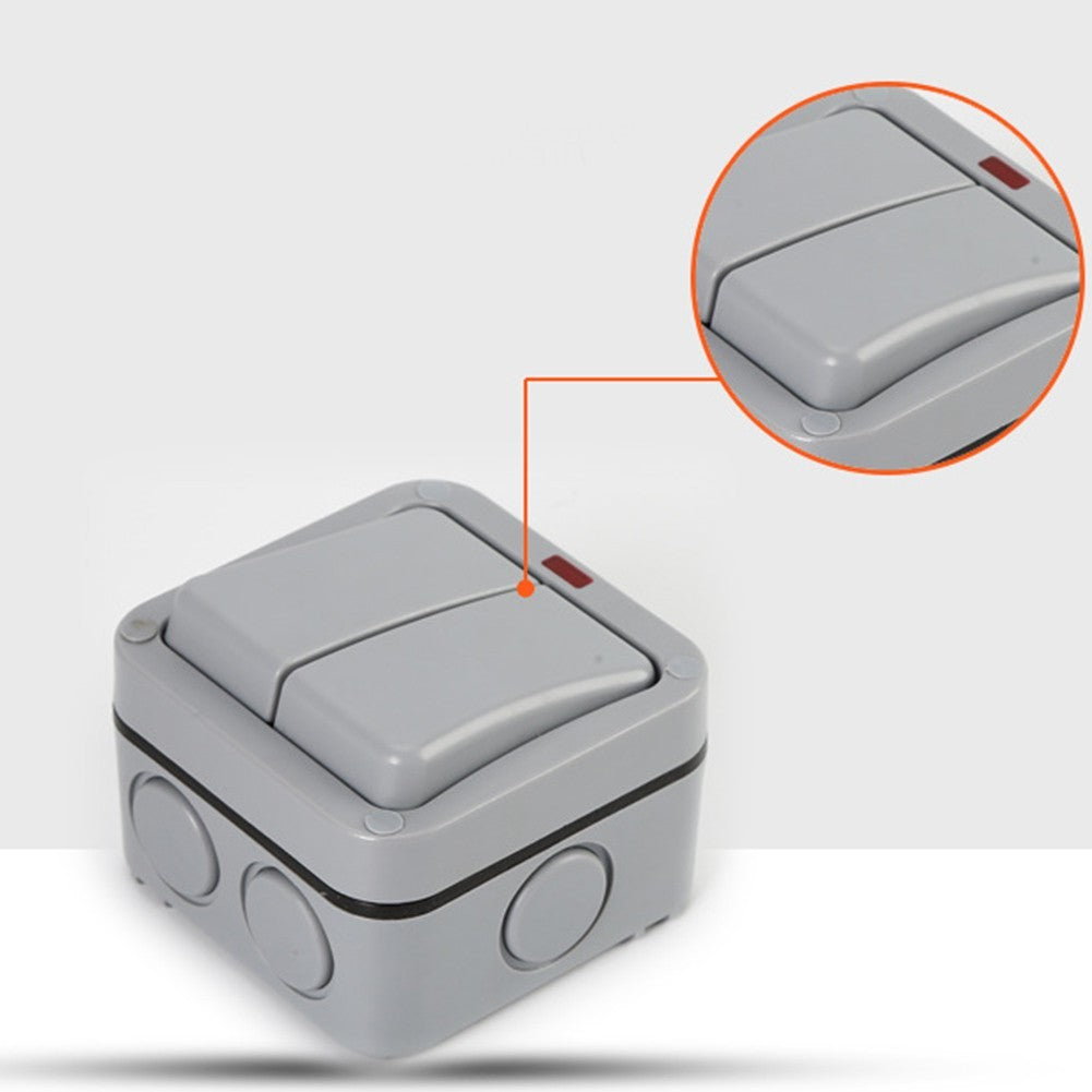 Outdoor Switch 2-Gang Weatherproof 20A 44mm IP66 Outdoor Switch Switch