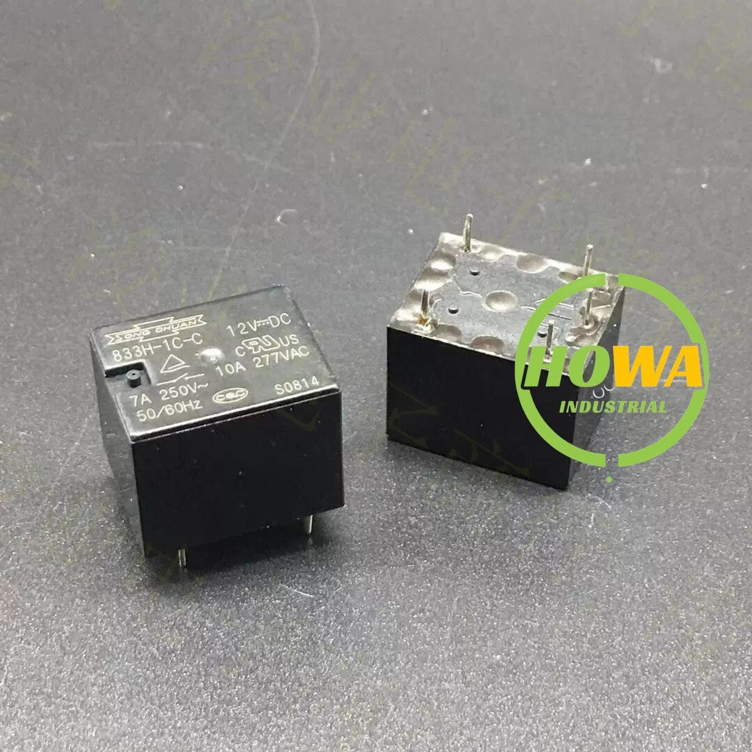 10/pieces  SONG CHUAN Power Relay 5-pin 833H-1C-C 5V 9V 12V 24VDC