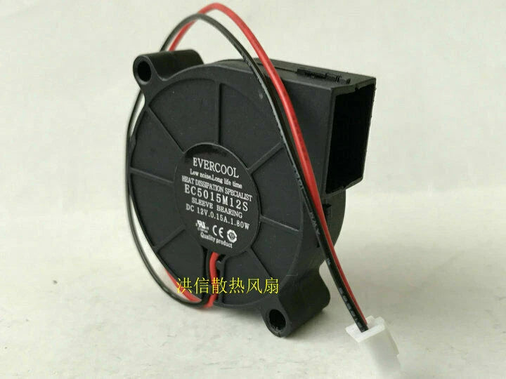 1pcs EVERCOOL EC5015M12S 12V 0.15A 1.80W Turbo-blower fan 2-wire