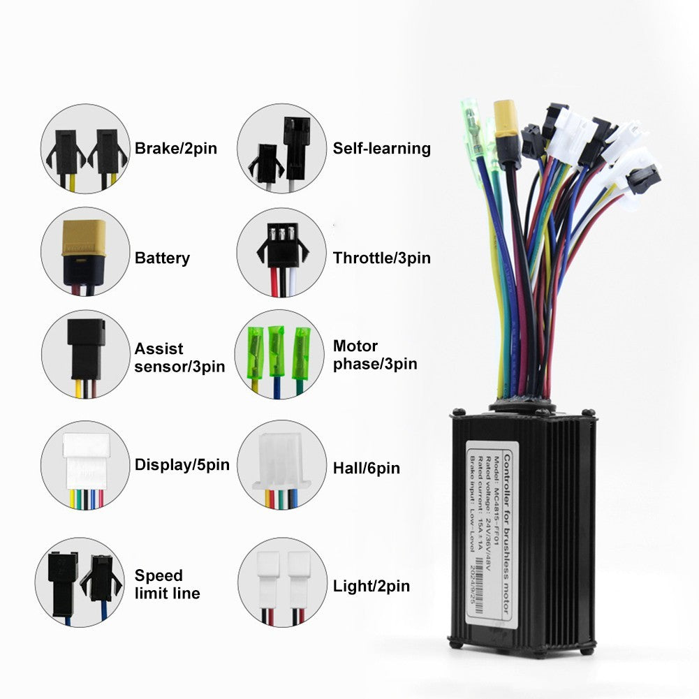 Intelligent 3 Mode Brushless Controller for 24V 36V 48V Electric Scooters