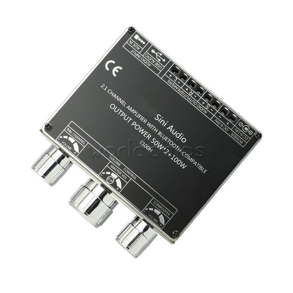 E100H 2.1 channel Bluetooth Audio Amplifier Board Module High&Low Bass Subwoofer