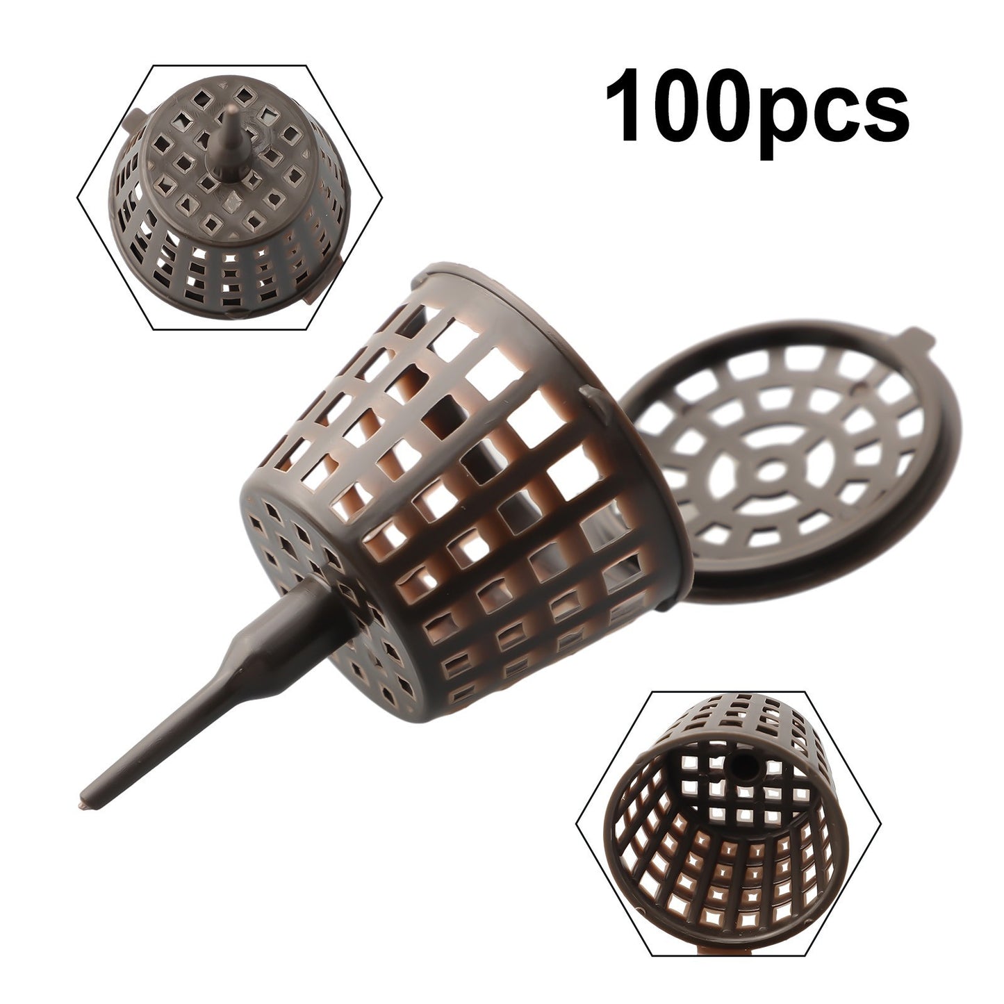 100pcs Plastic Fertilizer Box Lid Set Dome Baskets For Orchids Bonsai Flowers